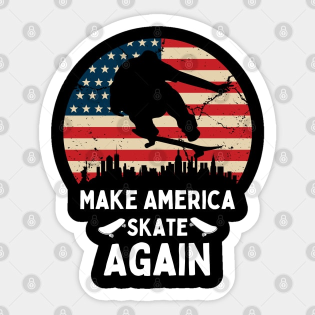 Make America Skate Again Sticker by ChasingTees